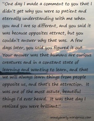 One of the many lessons Pony taught me, as recorded in my journal.